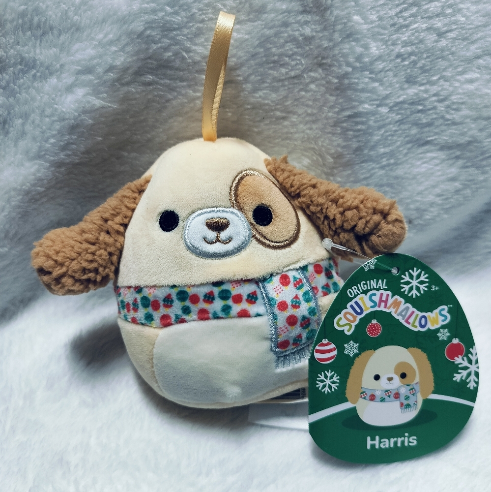 New Squishmallows Harris Christmas 2023 Ornament 4” Plush Toy Kellytoy